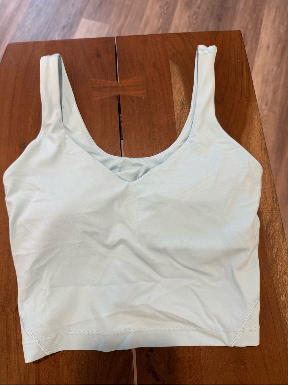 lululemon athletica Light Blue Tank Top Cropped Sports Tank